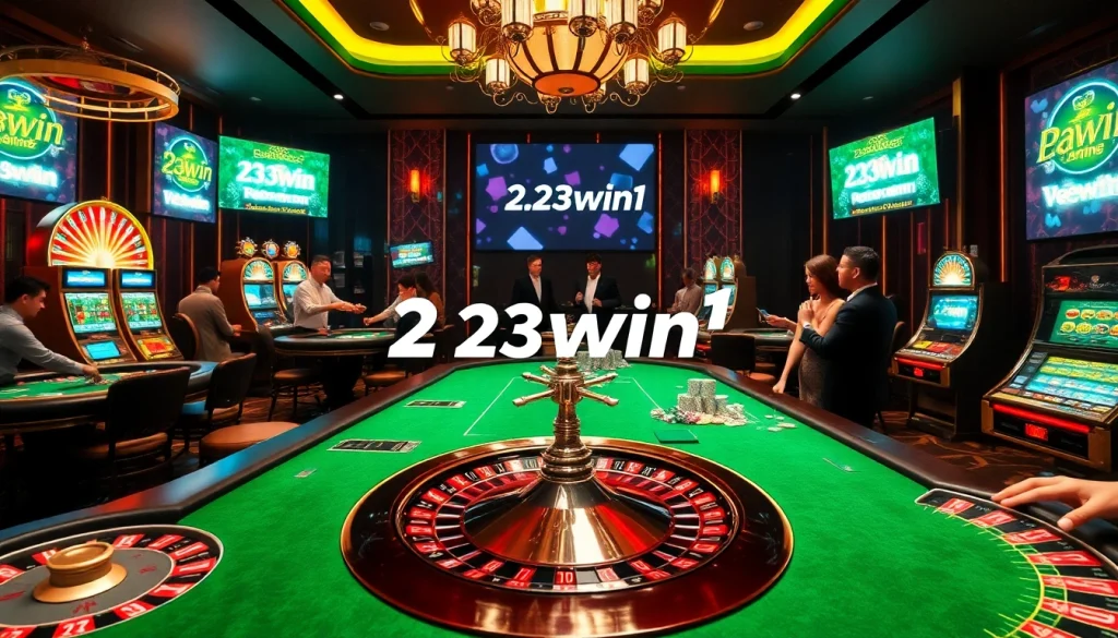 Experience excitement at 23win1 23win with vibrant casino tables and thrilling games.