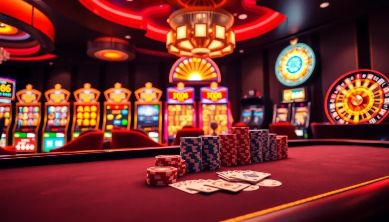 Experience thrilling gameplay at DR88 casino with vibrant poker tables and exciting slot machines.