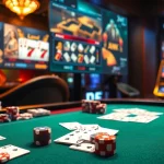 Play exciting game bài xn88 with vibrant poker chips and casino graphics online.