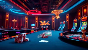 Experience game bài xn88 with vibrant online gaming visuals featuring engaging casino elements.