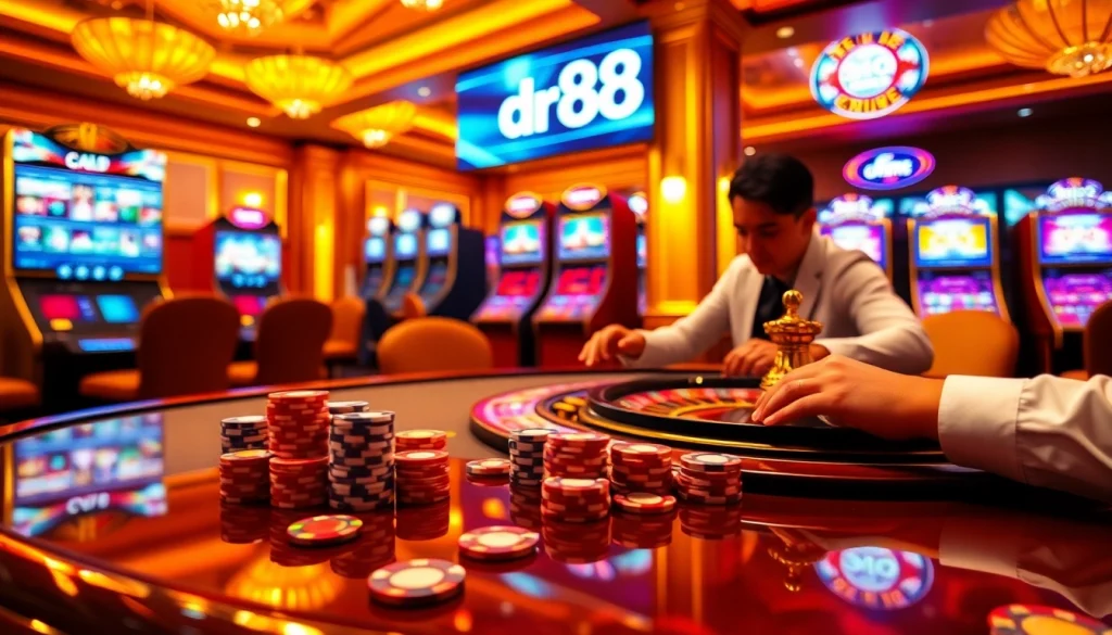 Experience the excitement of dr88 online gambling with a vibrant casino scene and engaging games.