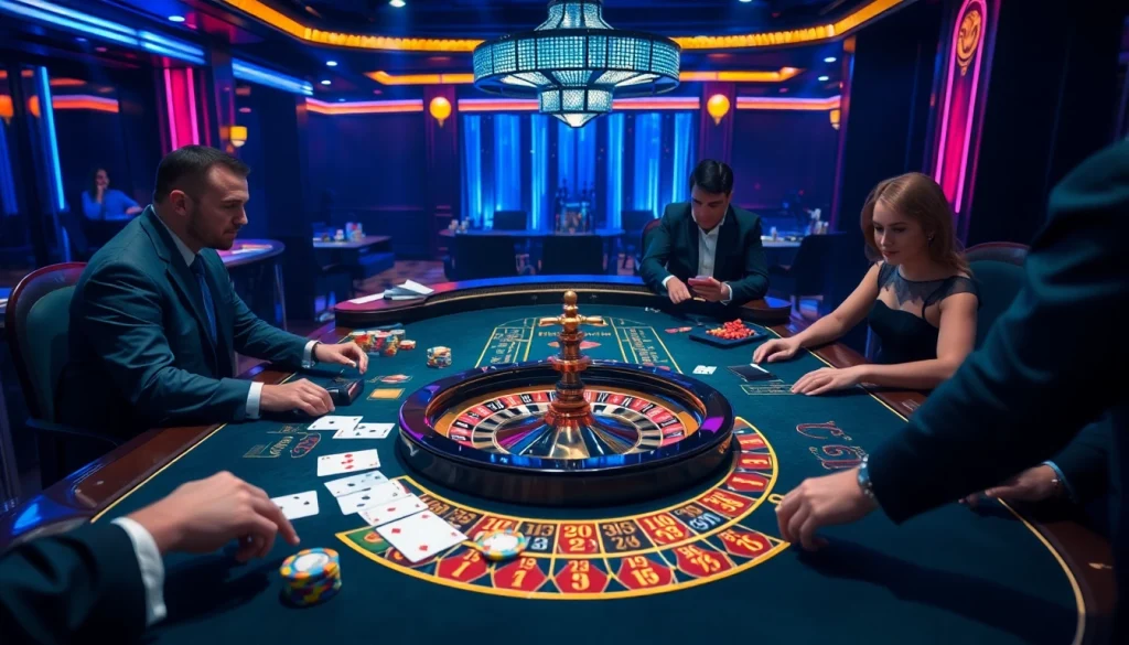 Experience the thrill of 23win1 23win at a luxurious casino gaming table.