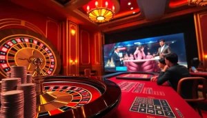 Experience the excitement of online gambling with TR88, featuring lively casino elements and vibrant gaming culture.