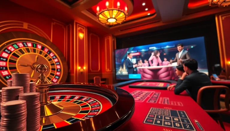 Experience the excitement of online gambling with TR88, featuring lively casino elements and vibrant gaming culture.