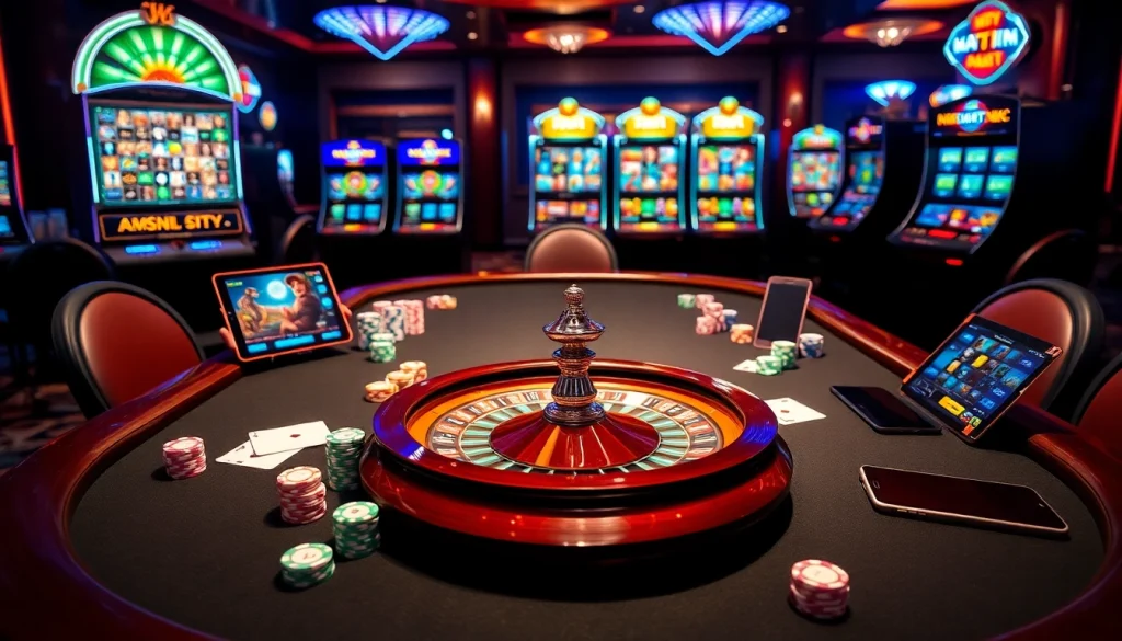 Experience the thrill of poker play with 7xl at a vibrant casino table filled with chips and cards.