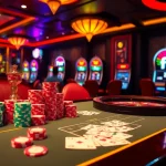Experience the excitement of fun79 with vibrant poker chips and a luxury casino atmosphere.