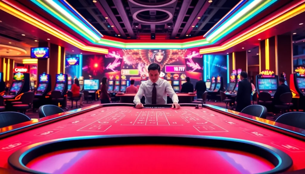 에볼루션 카지노 게임 테이블에서 플레이어들이 즐기는 생생한 경험을 보여줍니다.