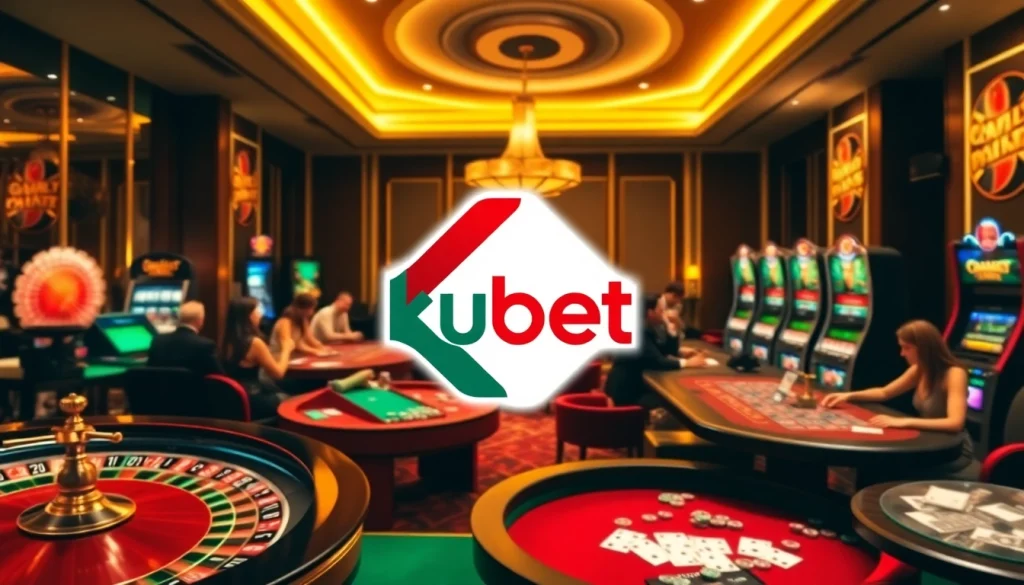 Experience the excitement of kubet in a luxurious casino setting.