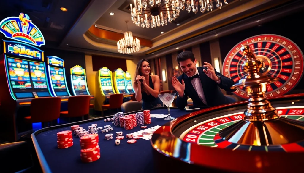 Experience the thrill of hm88 bet with an exciting online casino atmosphere featuring colorful slot machines.
