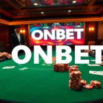 Players enjoying poker at ONBET's luxurious online casino environment.