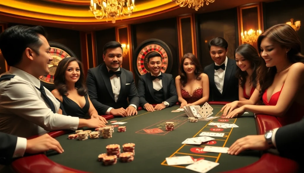 Engaged players analyzing their cards on the apiraja88 poker table with excitement.