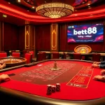 Players experiencing the excitement of betting at bet88 đăng nhập in a luxurious casino setting.