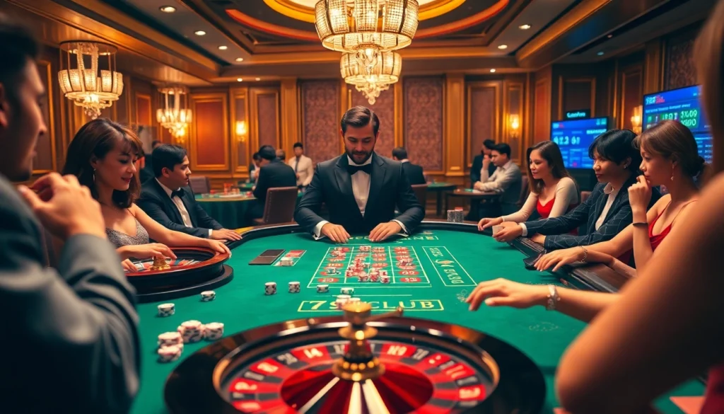 Join the excitement at 789CLUB's dynamic gaming table as players enjoy a thrilling casino experience.