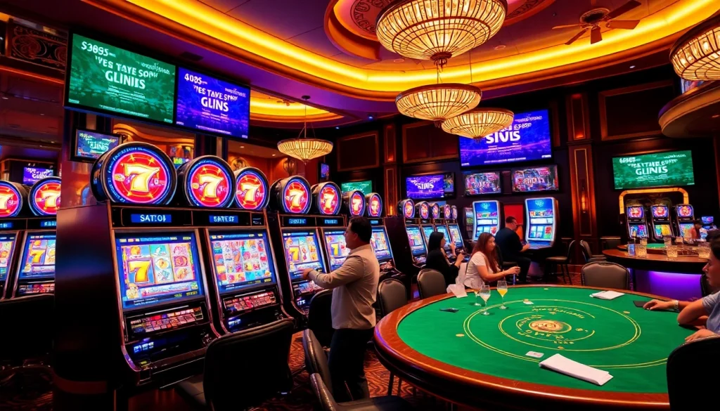 Players enjoying the thrill of winning on slot machines at https://www.6slots8.com/ casino.