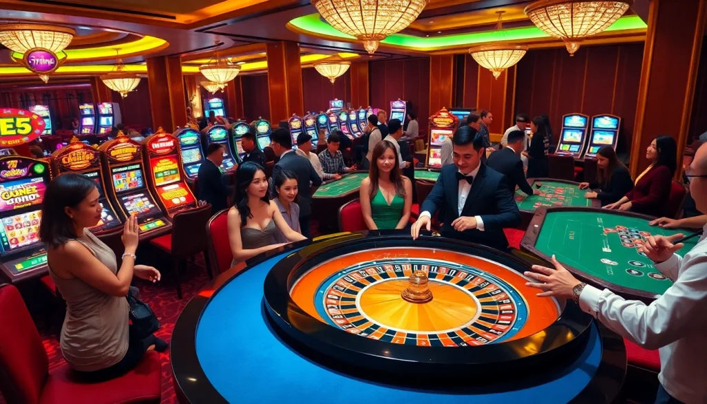 Experience the thrill of betting at 79king's luxurious casino with roulette and slot machines.