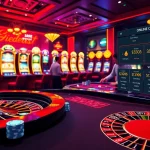 Experience high-stakes action at bem88 casino with vibrant poker chips and roulette wheels.
