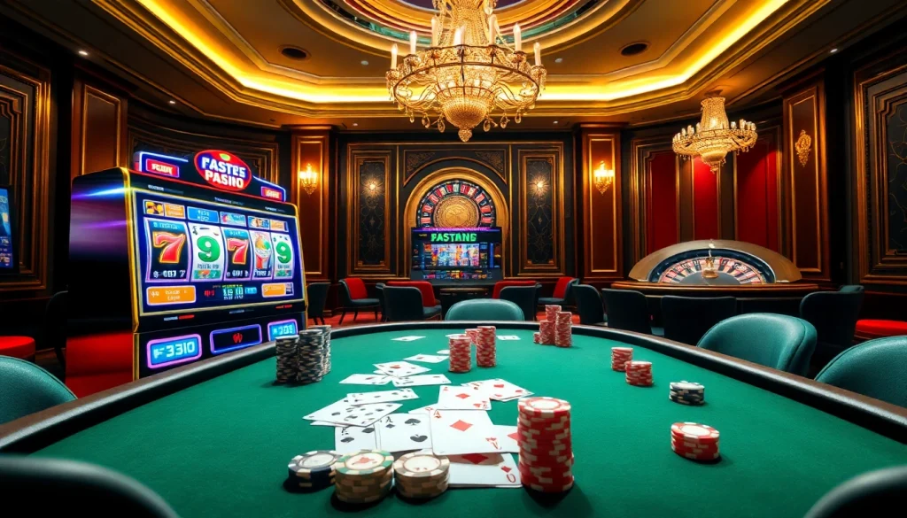 Experience thrilling gameplay with the luxurious atmosphere of https://www.66slots8.com/ alongside poker chips and a slot machine.
