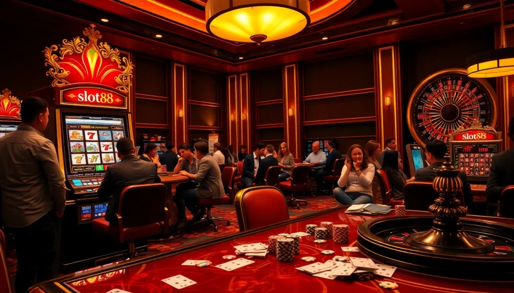 Experience the thrill of slot88 with engaging players at a vibrant casino.