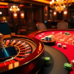 M88 casino experience with roulette, poker, and vibrant chips in an elegant setting.