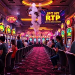 Players engaging with slot gacor machines in a vibrant casino ambiance.