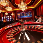 Experience the thrill at Vin777's luxurious casino with vibrant tables and exciting games.