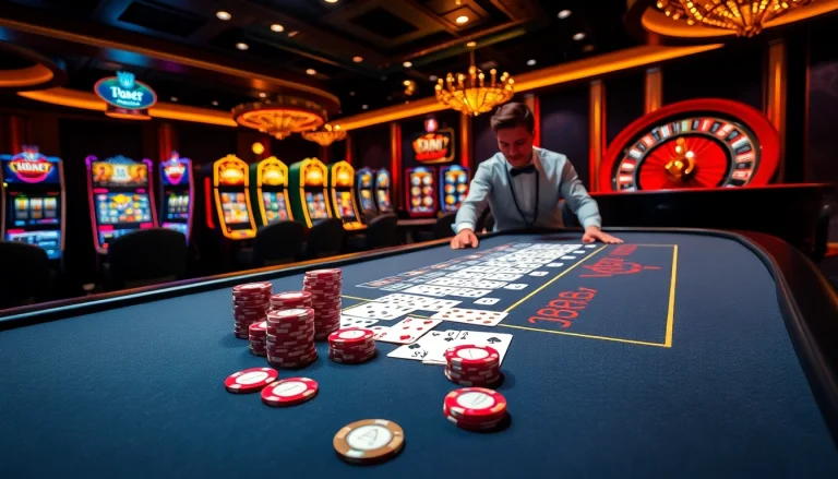 Experience thrilling gameplay at 8kbet with vibrant casino tables and exciting slot machines.