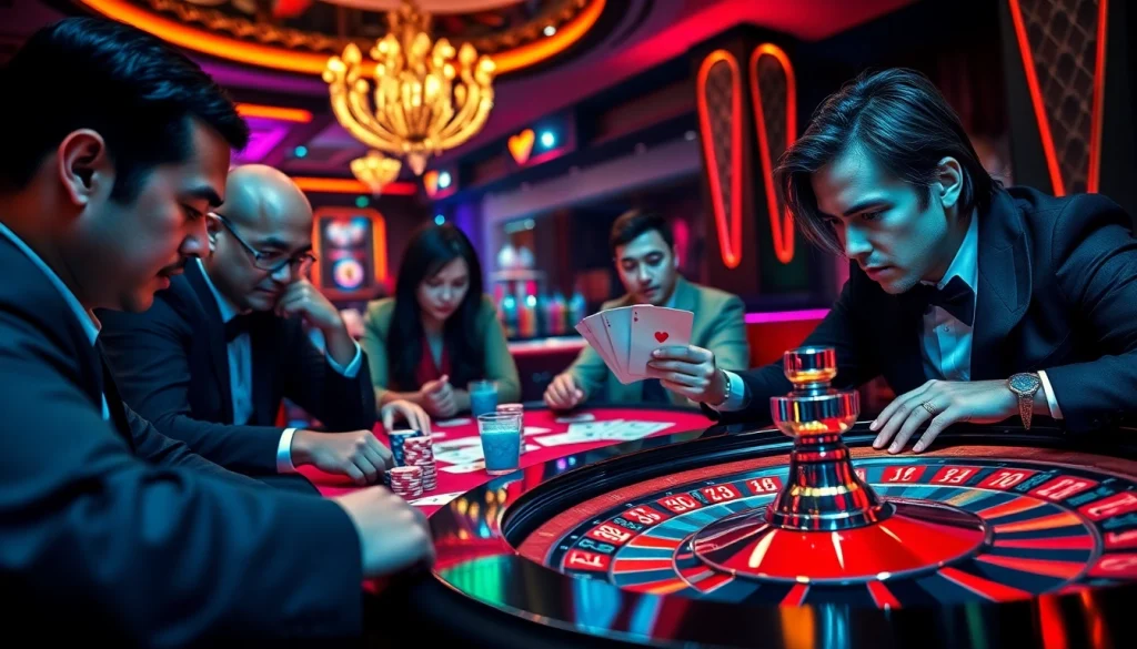 Experience thrilling gameplay at Helloo88's luxurious casino table.