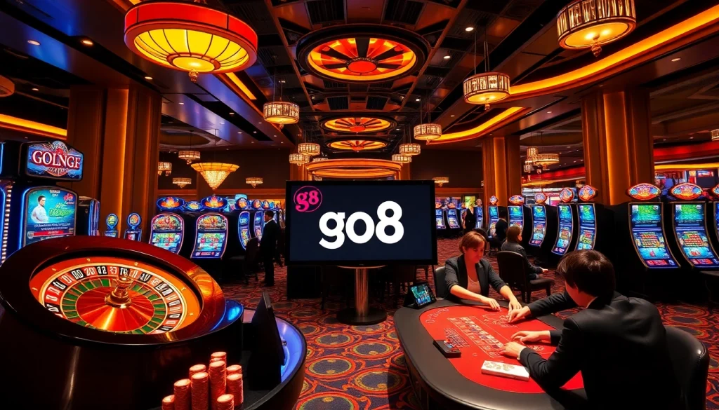 Experience the thrill of casino action with "go 88" prominently featured in a vibrant gaming scene.