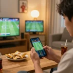 Engaging in live sports betting on kebet com while enjoying a cozy night at home.