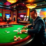 Experience thrilling gameplay at XX88's luxurious poker table in a vibrant casino.