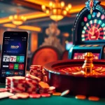 Engaging Rikvip online gaming experience with smartphones and classic casino elements.
