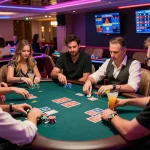 Exciting live casino gaming experience showcasing players at bong99 table.