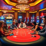 Engage in thrilling gambling experiences at https://777vip.tech/ with a vibrant casino scene highlighting excitement.