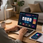 Player enjoying online casino games at home on ph365 platform with engaging gameplay.