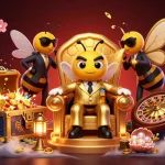 Experience winning strategies at SHBET COM with a vibrant casino scene featuring a bumblebee mob boss.