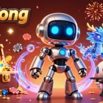 Engage in mahjong gaming with vibrant slot reels, poker chips, and dynamic casino elements.
