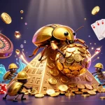 Experience the thrill of Tải Sunwin as golden beetles roll treasure through a vibrant casino world.
