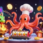 Putar slot online dengan simbol berwarna emas dan jackpot yang menakjubkan dalam ilustrasi 3D yang menarik.