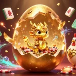 Experience thrilling gameplay at Vmax with a golden dragon and captivating casino elements in a dynamic scene.