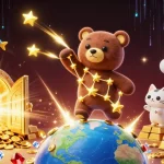 Experience the excitement of shbet with a dazzling 3D casino-themed constellation illustration filled with treasures.